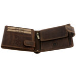 Motocross sports brown leather wallet 3