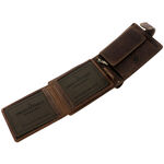 Motocross sports brown leather wallet 4