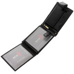Fekete RFID bőr pénztárca Corvo 3