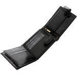 Fekete RFID bőr pénztárca Corvo 4