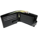 Fekete RFID bőr pénztárca Corvo 5