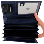 Women's Leather Wallet Giultieri Blue 4