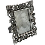 Antik ezüst színű képkeret barokk 10x15 cm 2