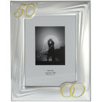 Photo frame with silver wedding gold wedding rings 33cm 2