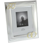 Photo frame with silver wedding gold wedding rings 33cm 3