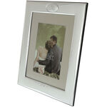 Photo frame with silver wedding rings 33cm 3