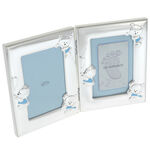 Photo frame with blue bear and foot imprint kit 19cm 1