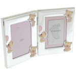 Photo frame with pink teddy bear molding kit 19cm 1