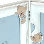 Double photo frame blue teddy bear molding kit 19cm 6