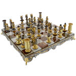 Exkluzív aranyozott bronz sakk 4
