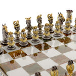 Exkluzív aranyozott bronz sakk 9