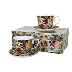 Set of 2 porcelain cups with flowers Spring 250ml 1