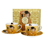Set of 2 porcelain cups Klimt Kiss Ecru 250ml