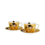 Set of 2 porcelain cups Klimt Kiss Ecru 250ml 2