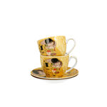 Set of 2 porcelain cups Klimt Kiss Ecru 250ml 4