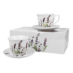 Lavender women's gift set with vase and porcelain cups 4