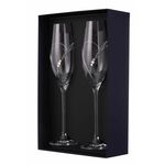 Set of 2 crystal heart Diamante champagne glasses 4