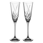 Set of 2 Iris crystal champagne glasses 1