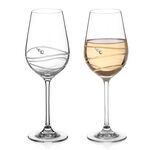 Set of 2 Venezia crystal white wine glasses 3