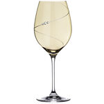 Set of 2 Chrystal Wine Glasses Amber Silhouette 3