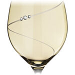 Set of 2 Chrystal Wine Glasses Amber Silhouette 4