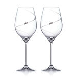 Silhouette Crystal Wine Glasses with Swarovski