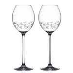 Set of 2 Chrystal Wine Glasses Elegance Arabesque 1