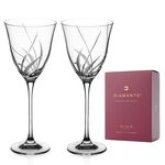 Set of 2 Iris crystal red wine glasses 3
