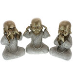 Set of 3 Buddha statuettes 1