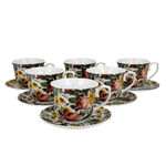 Set of 6 porcelain cups Spring 250ml 1