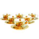 Set of 6 porcelain cups van Gogh Sunflowers 280ml 1