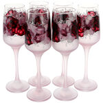 Set of 6 champagne glasses painted pink 3