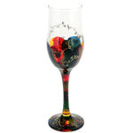 Set of 6 champagne glasses painted Valencia 4