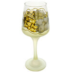 Set of 6 hand painted gold wine glasses 3