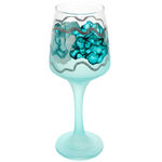 Green hand painted wine glasses 3