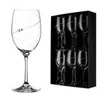 Set of 6 Cristal White Wine Glasses Swarovski Silhouette 2