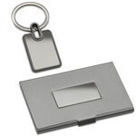 Gift set keychain with business card box square 2