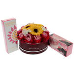 Sunflowers and perfume gift set 6