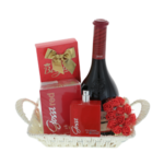 Women's gift set with perfume and Red Lady chocolate