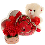 Bear Gift Set With Heart And Roses 3