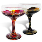 Hand painted champagne glasses 1
