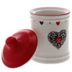 Ceramic spice holder with red heart 2