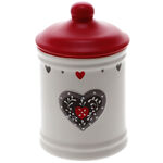 Ceramic spice holder with red heart 3