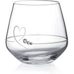 Crystal candle holder with heart 1
