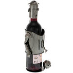 Football player bottle holder with wine 1