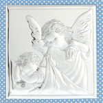 Blue guardian angel painting 14cm 6