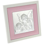Pink guardian angel painting 20cm 1