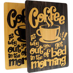 Wooden Wall Decoration Coffee Time 57cm 1