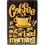 Wooden Wall Decoration Coffee Time 57cm 3