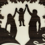 Wooden Wenge Family Picture with Boy 40cm 4